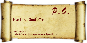 Pudik Omár névjegykártya